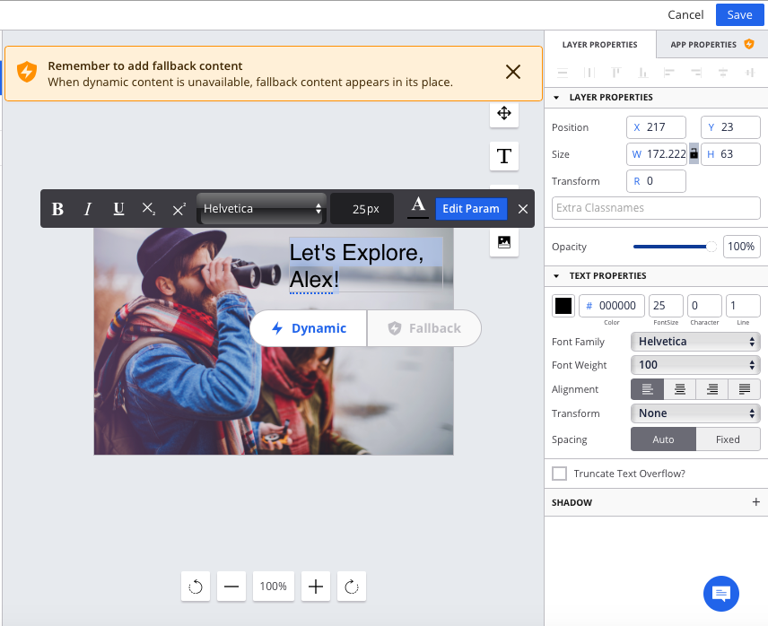 screenshot of Movable Ink